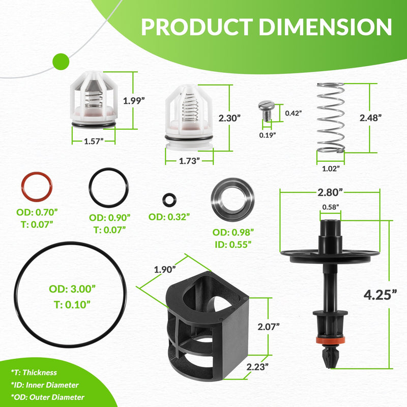 0887793 887793 RK 009M2-T Replace for Watts 009M2 1" Total Repair Kit LF009