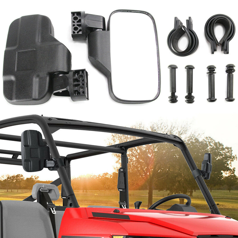 UTV Side Mirrors Rear View Set 1.75" 2" Clamp for Polaris RZR Roll Cage