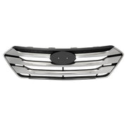 DURAFORCE Front Upper Lower Bumper Grille Set for Hyundai Santa Fe Sport 2013-2016