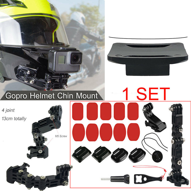 Motorcycle Helmet Chin Mount Kit for GoPro Hero 10/9/8/7/6/5 Sport Camera Holder