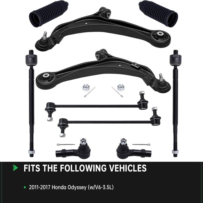 Front Lower Control Arm Tie Rod End Suspension Kit for Honda Odyssey