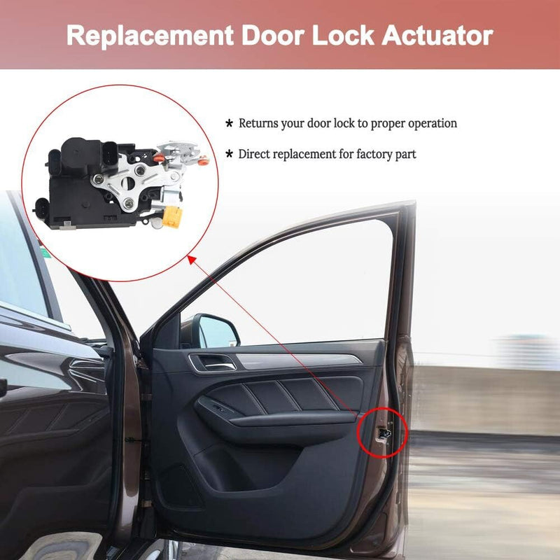 Pair of Power Door Lock Actuator with Latch for Chevrolet GMC Front Left & Right