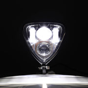 DURAFORCE Triangle Motorcycle Headlight Headlamp for Harley Chopper Cafe Racer