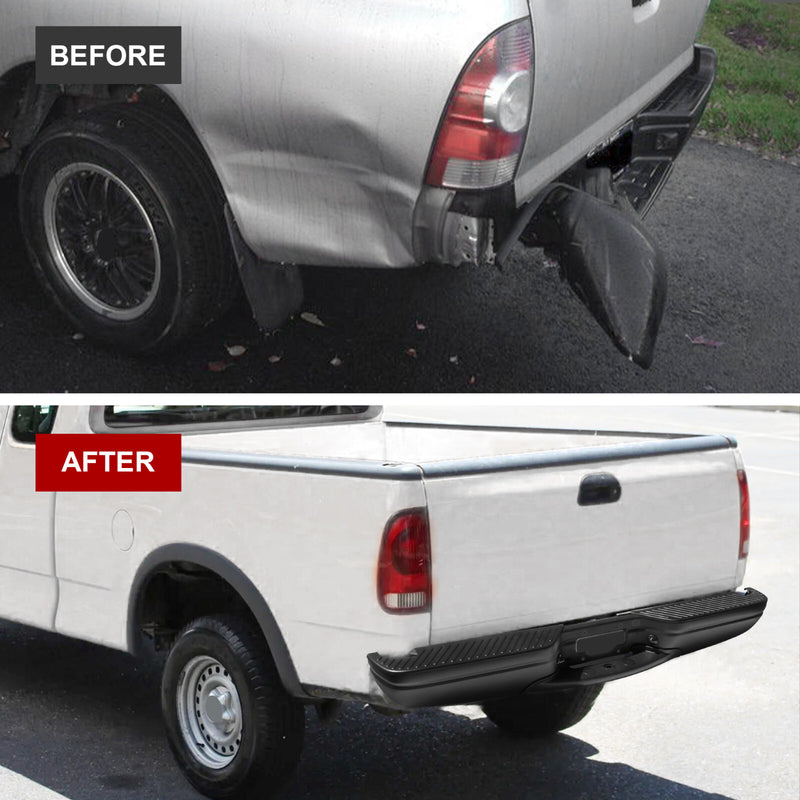 Black Rear Step Bumper Assembly for Ford F-150 97-04 F-250 97-99 Styleside