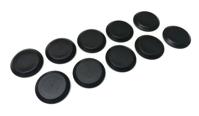 DURAFORCE Black Plastic Flush Mount Hole Plug 1.25 In for Sheet Metal Body Panel 10 pc