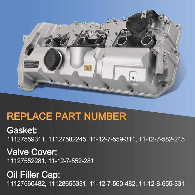 Aluminum Valve Cover Upgrade for BMW N52 E70 E82 E90 328i 528i 128i X3 X5 Z4
