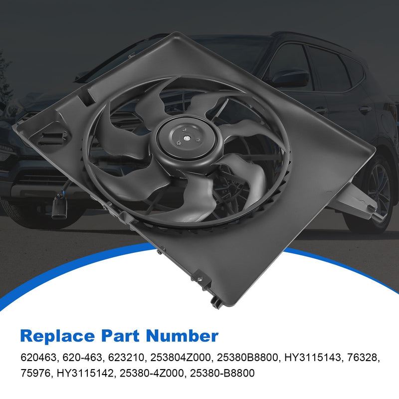 Engine Radiator Cooling Fan Assembly for Hyundai Santa Fe Kia 2013-2018 620-463