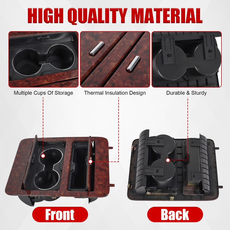 23164631 Woodgrain Console Cup Holder Storage for Chevy GMC Yukon Sierra