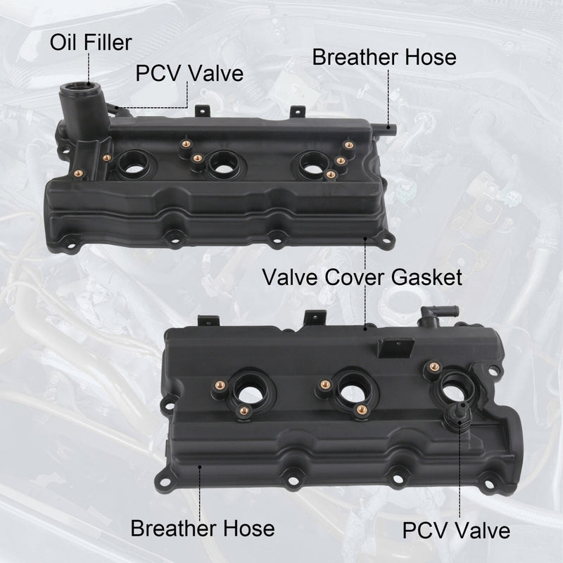 Engine Valve Covers Left Right for Nissan 350Z G35 V6 3.5L 2003-2006