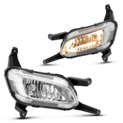 DURAFORCE Halogen Fog Lights with Bezel Chrome Trim for Kia Optima 2014 2015 RH LH Pair