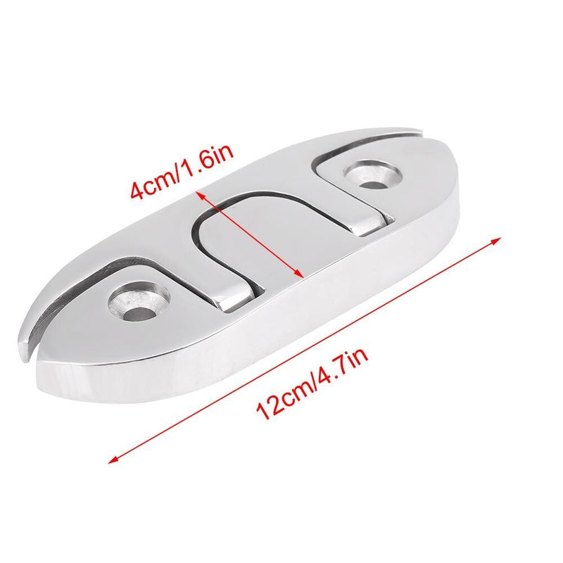 Heavy Duty 4-3/4" Flush Mount Stainless Steel Flip Up Boat Cleat 2 Pack