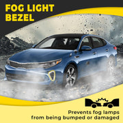 DURAFORCE Front Chrome Fog Light Lamp Bezel Left Driver Side for Kia Optima 2016-2018