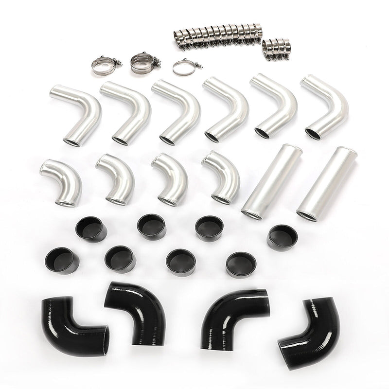 3 Inch Intercooler Piping Kit Coupler T-Clamps Universal Aluminum 12Pcs