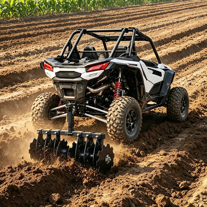 34" Disc Plow Harrow with 2-inch Receiver Hitch 8-Blade for Tractor ATV UTV