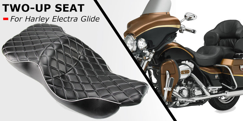 Seat Rider Driver Passenger 2Up Diamond for Harley Electra Glide 97-07