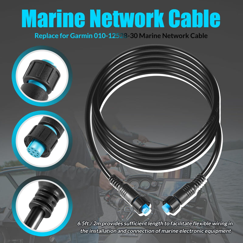 010-12528-30 Marine Network Cable 6.5 ft 2 m Small Connector for GLS 10