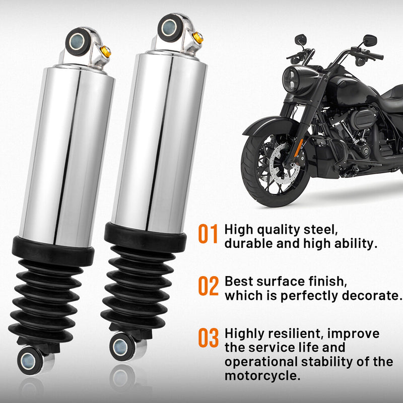 Road King FLHR Chrome Lowering 12" Air Shocks for Harley 1980-2017