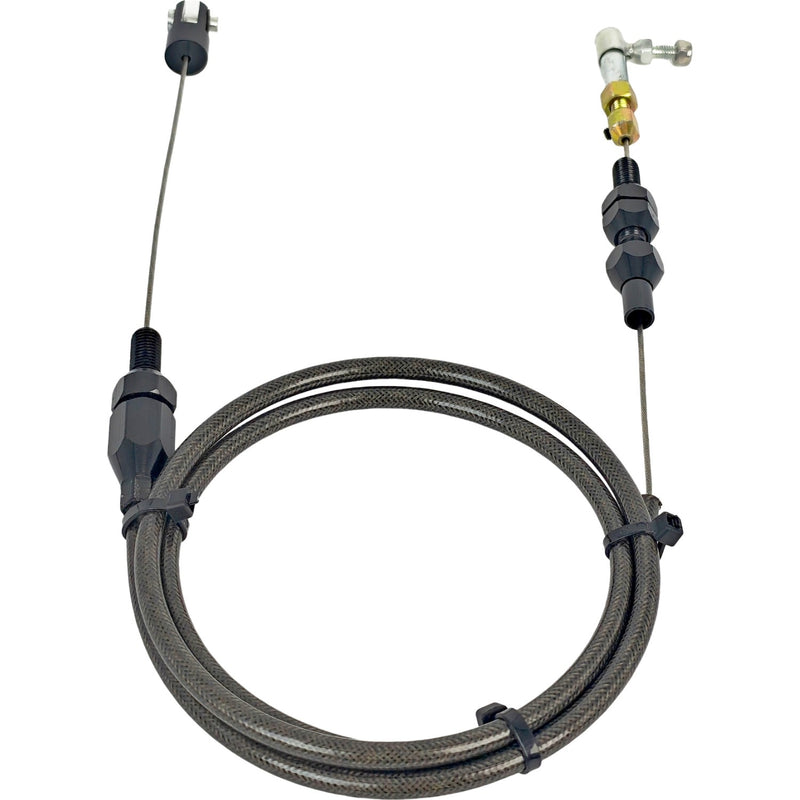 XTC-1000HT36 Throttle Cable Kit for Lokar Steel Wire Black Fitting Aluminum
