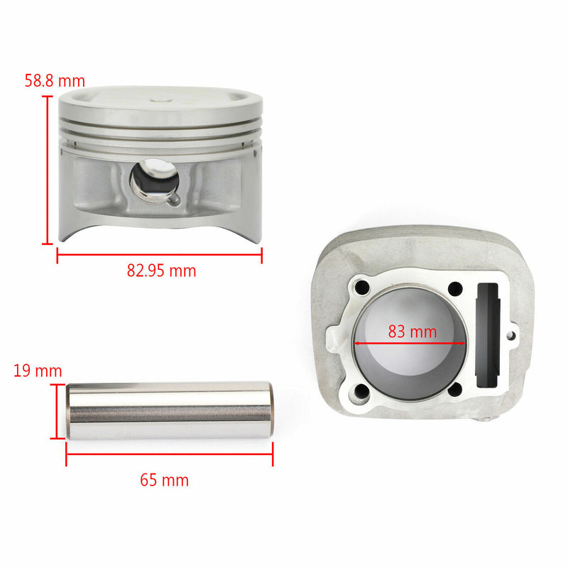 83mm Cylinder Piston Gaskets Top End Kit for 2000-2012 Yamaha Big Bear 400