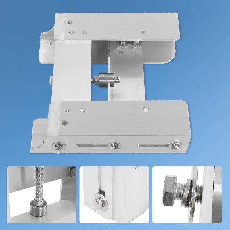 Adjustable 4'' Set Back Jack Plate Manual Power Lift for Outboard Boat Motor
