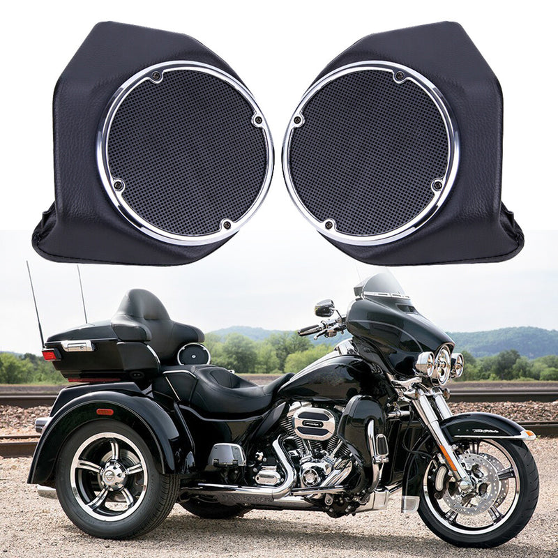 6.5" Speaker Pods Box Pack Trunk for Harley Touring Tour Pak Electra Glide 14-24