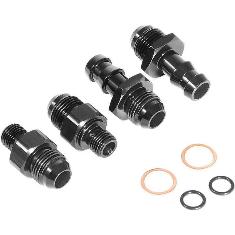 Black Transmission Cooler Hose Line Set for Dodge Ram 2500 3500 5.9L 48RE 03-07