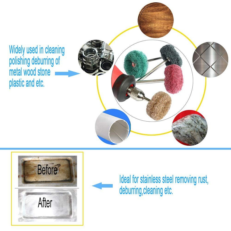Abrasive Metal Polishing Buffing Wheel Burr Kit 80x for Dremel Rotary Tool Set