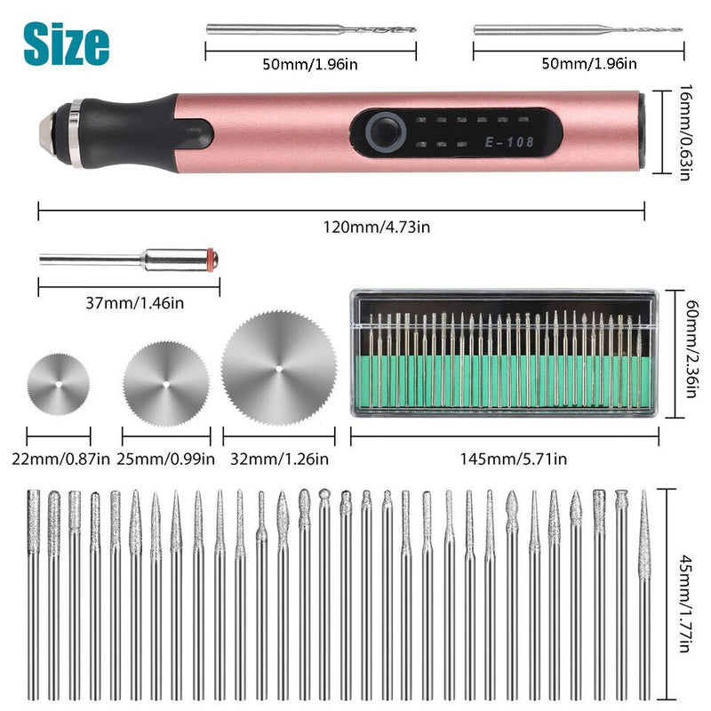 Cordless Rotary Engraver Pen 33 Bits Electric Tool for Professional Engraving
