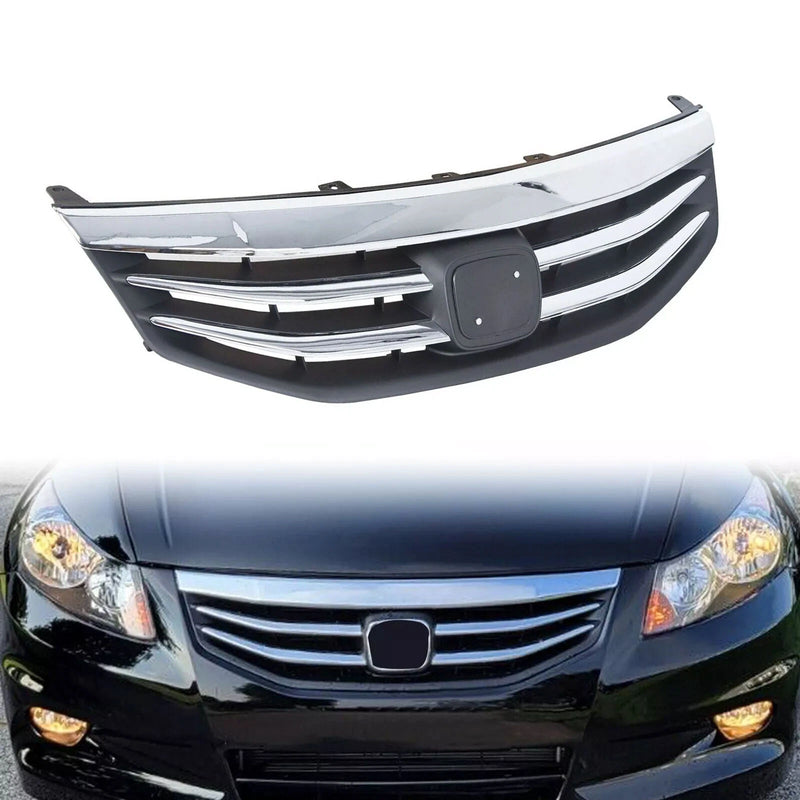 DURAFORCE Front Radiator Bumper Grille Front Upper Chrome Grill Fit Honda Accord 2011-2012