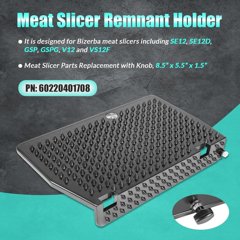 60220401708 Meat Slicer Remnant Holder for Bizerba SE12 SE12D GSP GSPG V12 VS12F