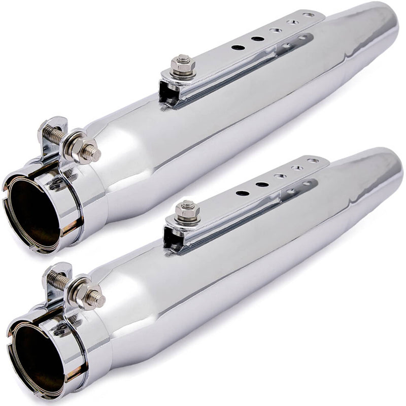 Motorcycle Exhaust Muffler Pipe Removable Silencers for Cafe Racer Bobber LH RH