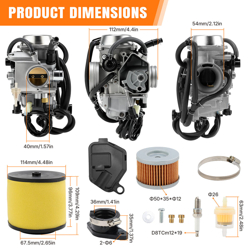 16100-HN0-A00 Carburetor Kit for Honda Rancher 350 TRX350 FE FM TE TM 00-06