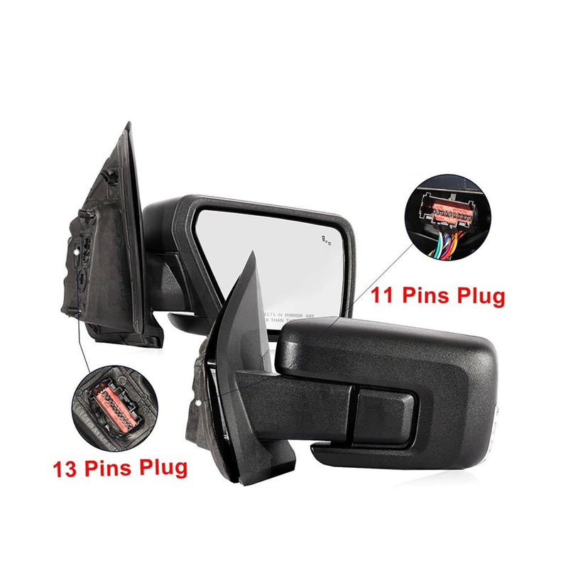 Mirror Turn Signal Temp Sensor Puddle Light Pair for Ford F-150 2021-24