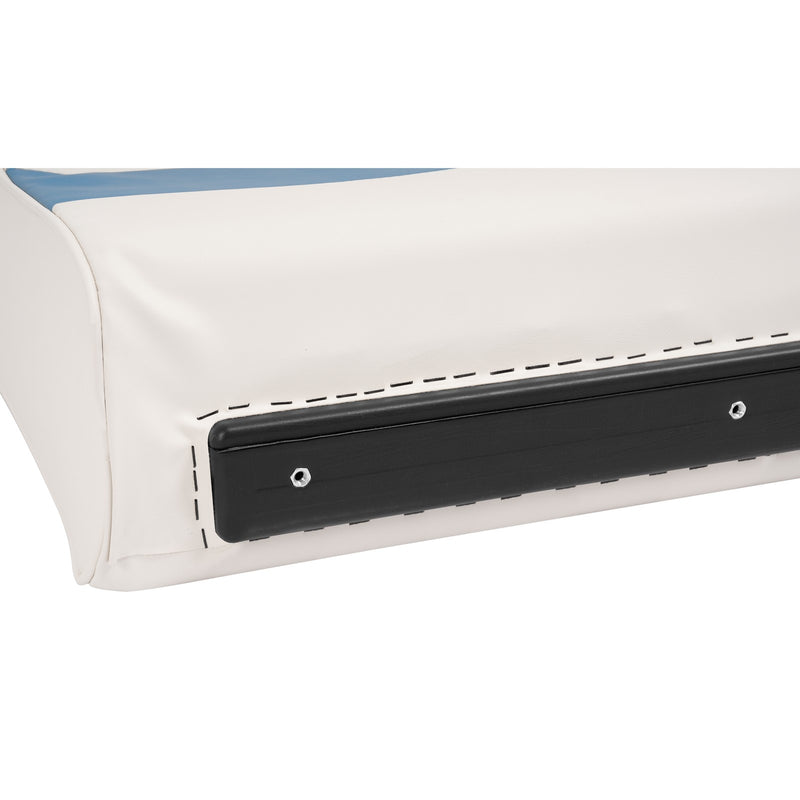 #8WD95-1B-204 28" Pontoon Bench Seat Cushion Set Navy White Blue