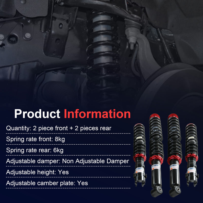 Coilover Kits for VW MK2 MK3 Golf Jetta Coil Spring Struts Adjustable Height