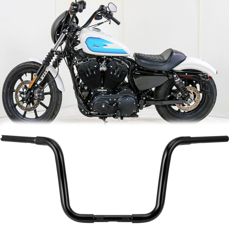 Black 12 Inch Rise Ape Hangers Handlebar for Harley FLST FXST Sportster XL Dyna
