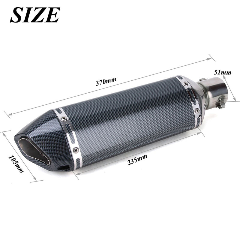 Slip On 51mm Universal Motorcycle Exhaust Muffler Pipe DB Killer Silencer