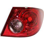 DURAFORCE Outer Inner Tail Lights Clear Lens for 2003-2008 for Toyota Corolla Right Side