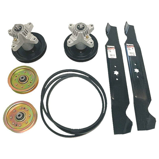 DURAFORCE Deck Rebuild Kit Blade Spindle Belt Idler for Troy Bilt MTD Pony LT 542H 42 Inch
