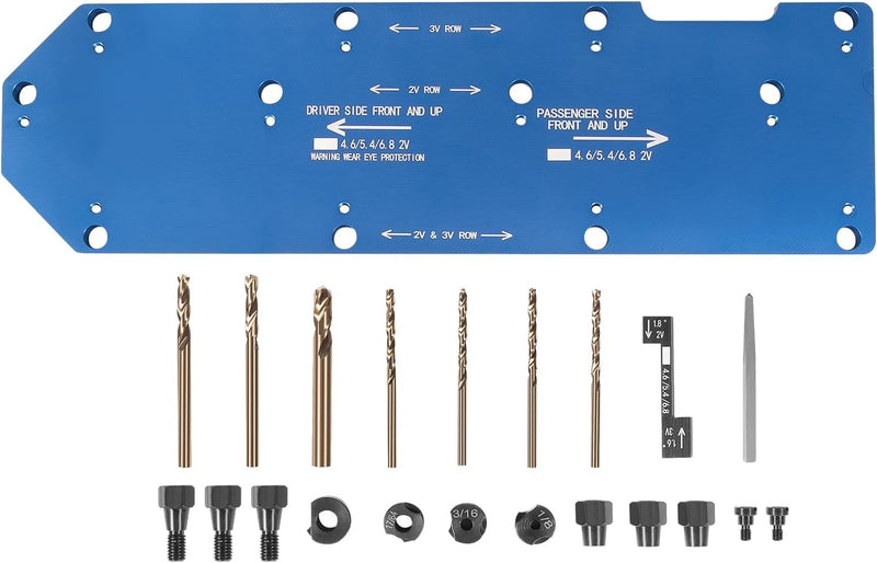 71600 Exhaust Manifold Drill Template for Ford V10 2V 3V 4.6L 5.4L 6.8L