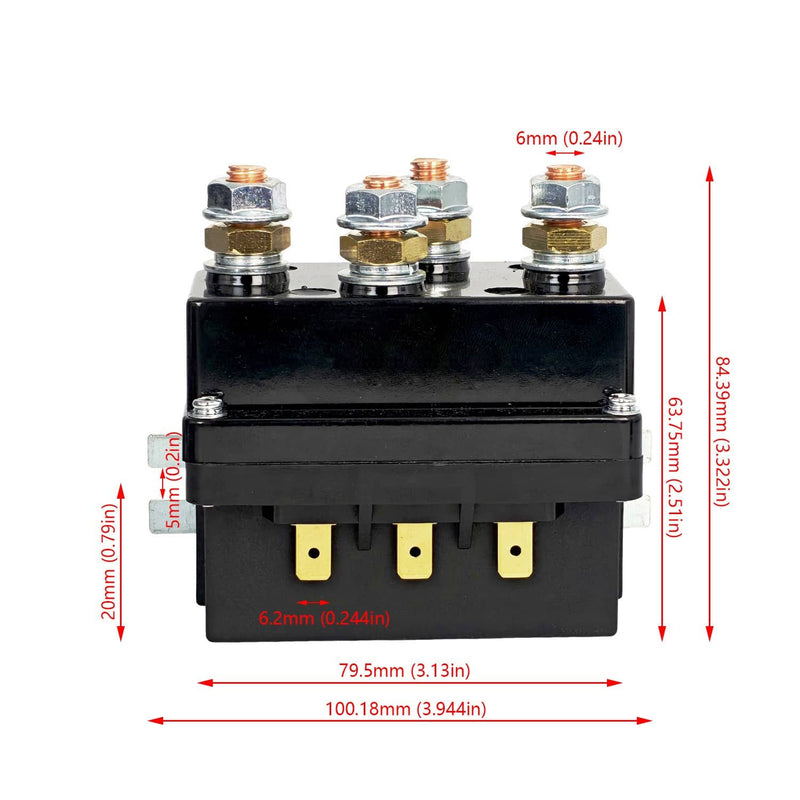 DURAFORCE 500 Amp 24 Volt Solenoid Winch Relay for Hydraulic Pump Rev Motor Offroad