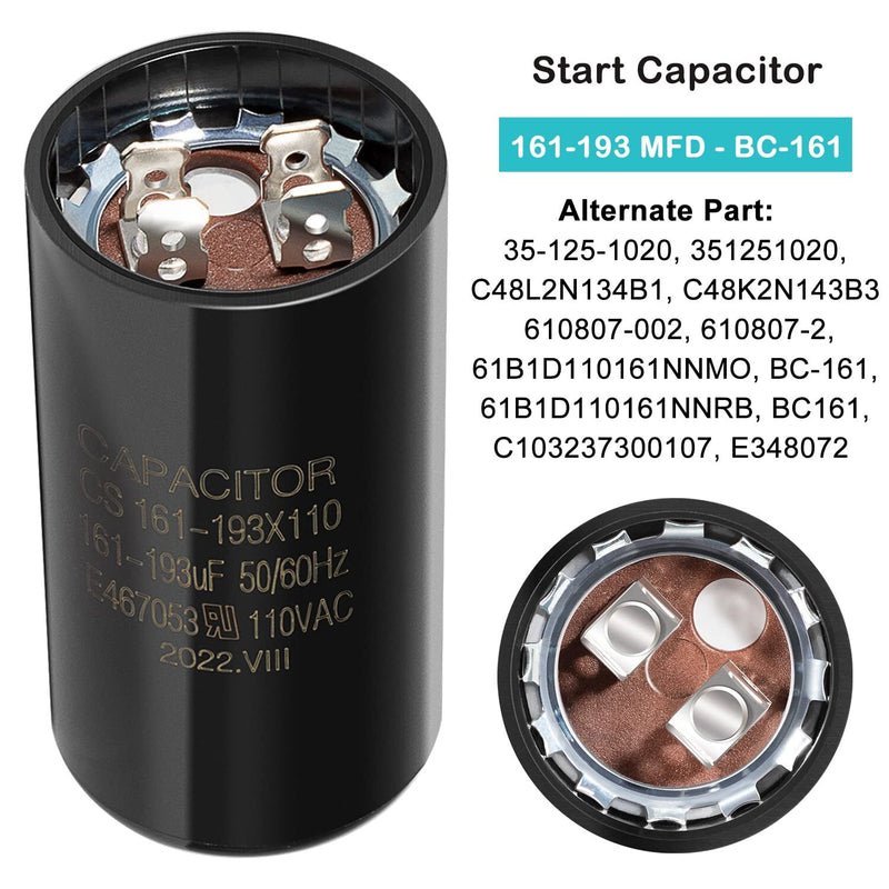 Pool Pump Capacitor 161-193 uf/MFD for Hayward Super Pump 0.75 1.0 1.5 HP
