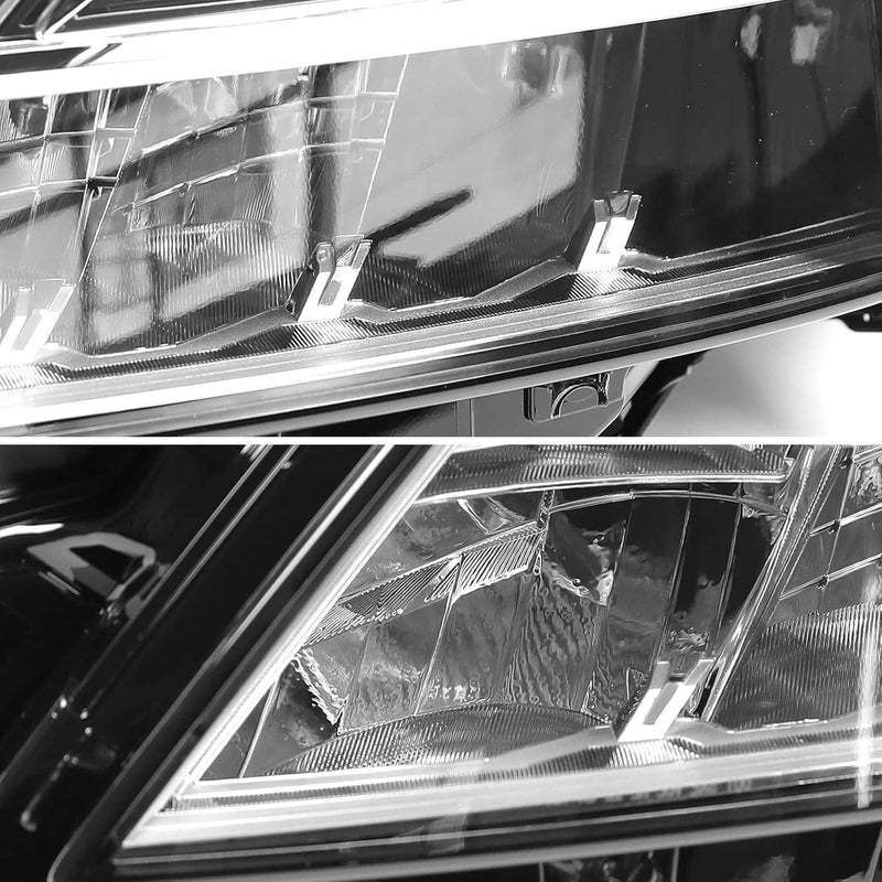 Chrome LED Headlights Headlamps Pair Left+Right for Nissan Rogue 2021-2023