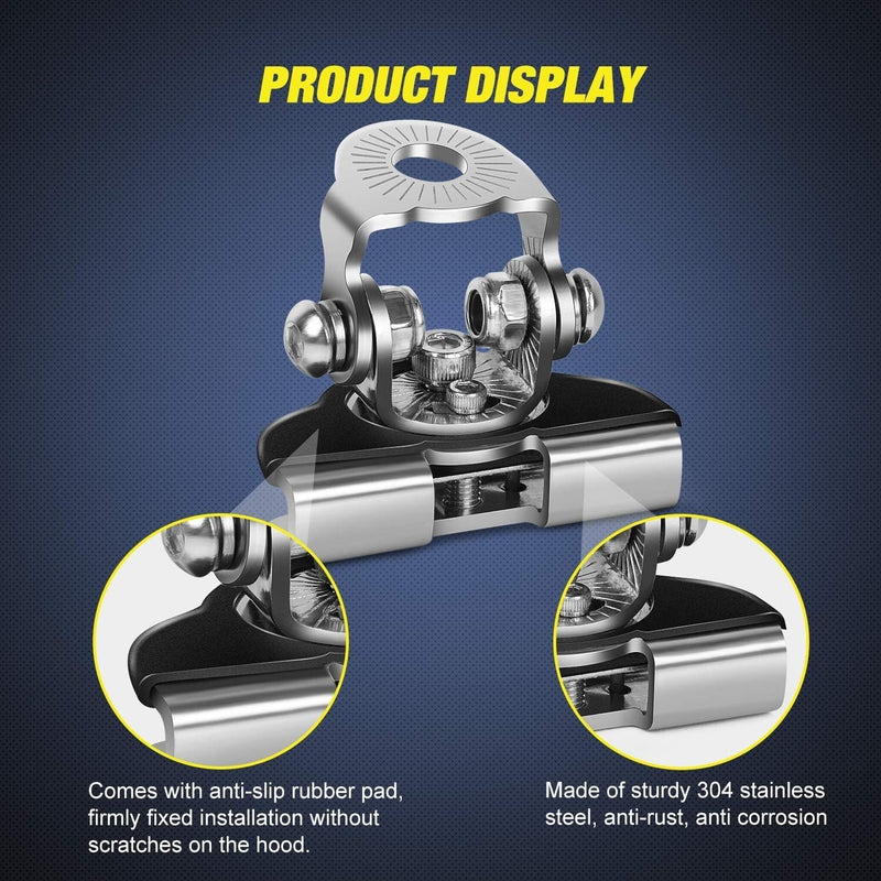 2PCS Pillar Hood Led Work Light Bar Mount Bracket Clamp Holder Offroad Universal