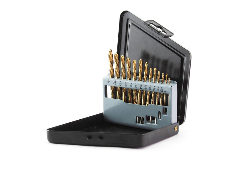 13 PC Left Handed Drill Bit Set Backwards Steel Bolt Remover