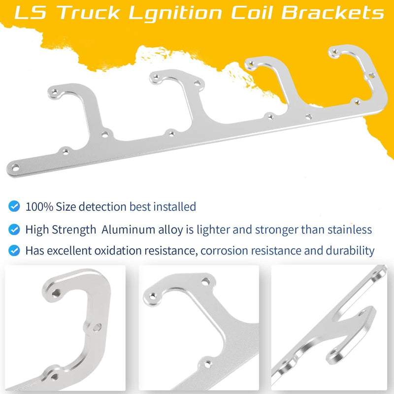 5.3L LS Square Coil Brackets Valve Cover for D581 D514A D510C 12558693 LSX Swap