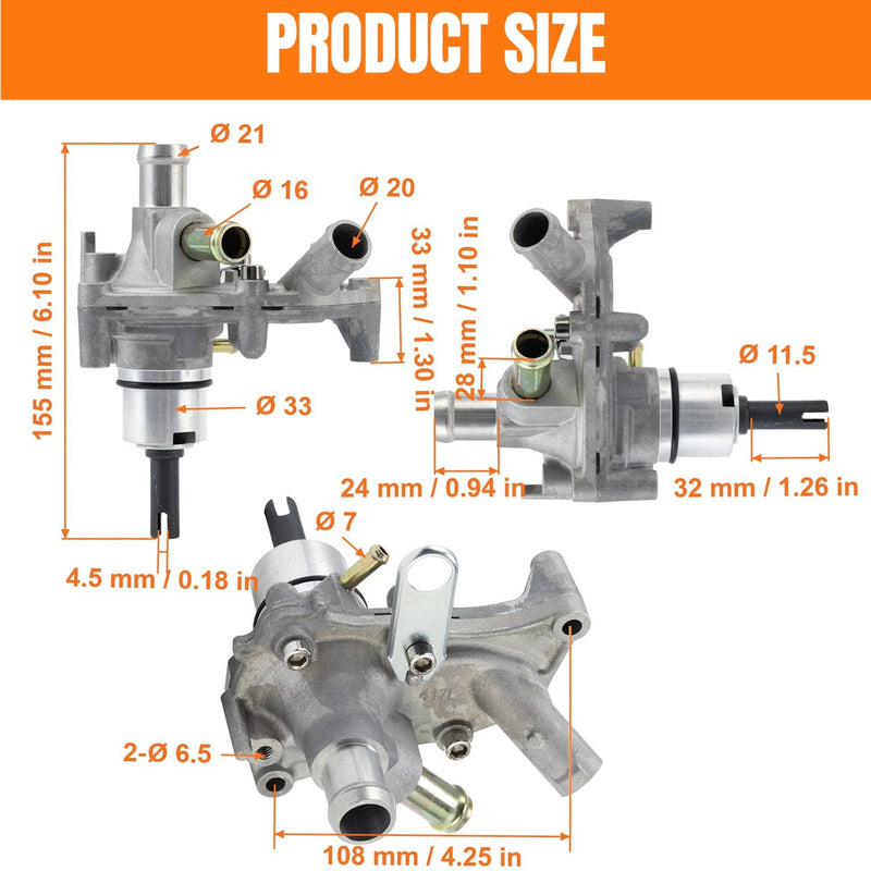 Water Pump Assembly for Honda Rincon 680 4x4 TRX680FA 2006 2007 2008-2023