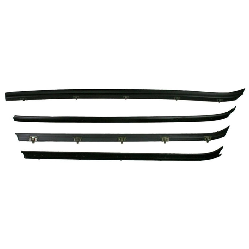 Front Door Window Run Sweep Felts Weatherstrip Seals Kit for Chevy GMC