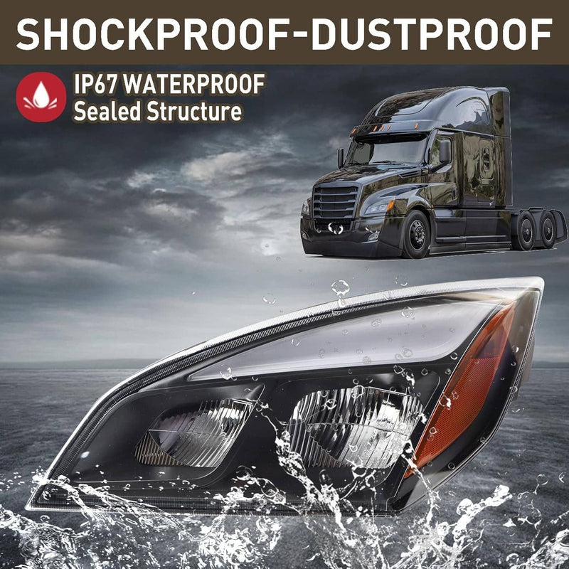 Full LED Headlights Headlamps Left Right for Freightliner Cascadia 2018-2022