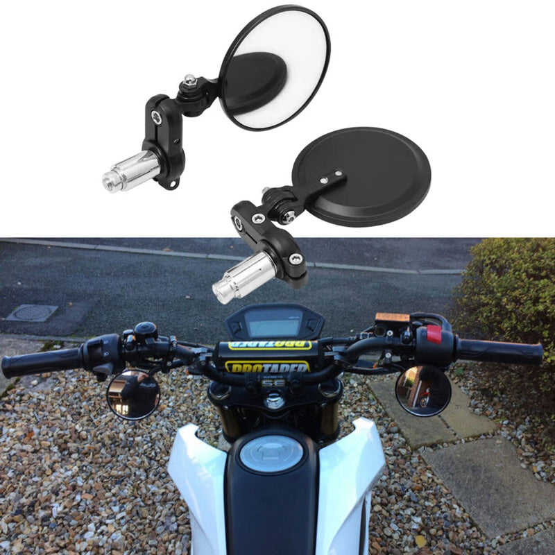 Motorcycle 7/8" Handle Bar End Mirrors Foldable for Yamaha YFZ350 Banshee 350